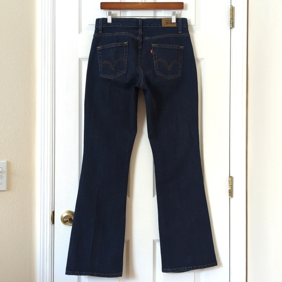Levi's Y2K 529 Classic Dark Wash Mid Rise Curvy Boot Cut Jeans 8 - Picture 4 of 15